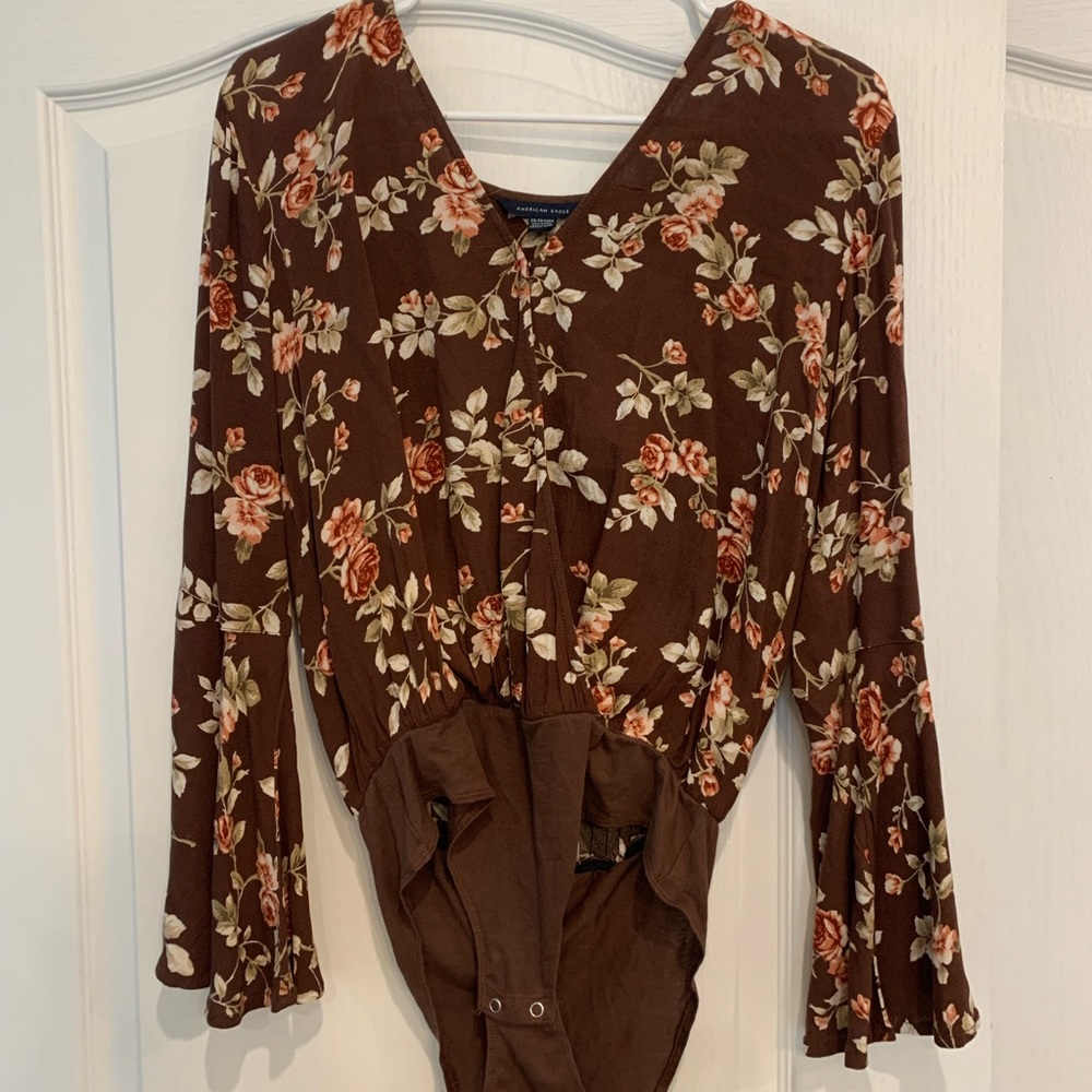 American Eagle Floral Bodysuit